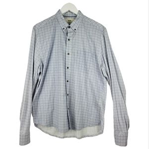 WRK Button Down Shirt Size Large in Blue/Gray